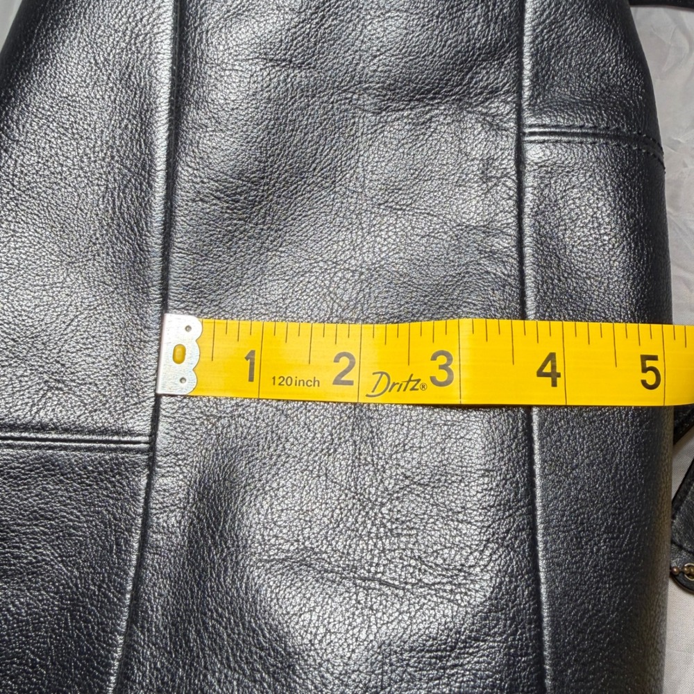 Coach Ashley Carry all Bag Black Pebbled Leather Snakeskin Trim Gold F19243 - Picture 6 of 15